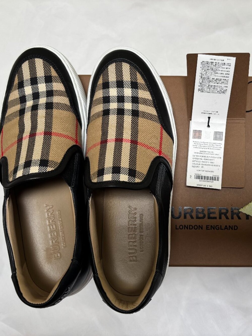 Burberry - New Salmond Slip-On Sneaker - Authentic
